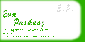 eva paskesz business card